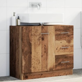 Bathroom cabinet made of aged engineered wood 63x30x54 cm by , Bathroom furniture - Ref: Foro24-858323, Price: 66,76 €, Disco...