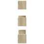 Wall shelf 3 units engineered wood Sonoma oak by , Shelves and shelves - Ref: Foro24-853310, Price: 17,75 €, Discount: %