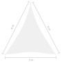 Toldo de vela triangular tela Oxford blanco 5x6x6 m de vidaXL, Sombrillas - Ref: Foro24-135291, Precio: 48,90 €, Descuento: %