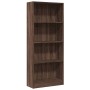 Estantería de madera de ingeniería marrón roble 60x24x143 cm de , Librerías y estanterías - Ref: Foro24-857818, Precio: 62,99...