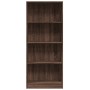 Estantería de madera de ingeniería marrón roble 60x24x143 cm de , Librerías y estanterías - Ref: Foro24-857818, Precio: 62,99...