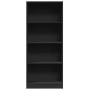 Engineered wood black shelf 60x24x143 cm by , Bookcases and shelves - Ref: Foro24-857813, Price: 64,61 €, Discount: %