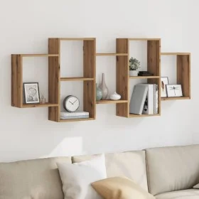 Estante de pared madera ingeniería roble artisian 159x18x65 cm by , Shelves and shelves - Ref: Foro24-853217, Price: 62,36 €,...