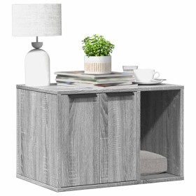 Gray Sonoma wood cat litter box furniture