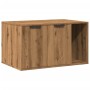 Cat litter box furniture made of oak wood, artisanal, 80x50x45 cm. by , Cat furniture - Ref: Foro24-857741, Price: 85,44 €, D...