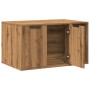 Cat litter box furniture made of oak wood, artisanal, 80x50x45 cm. by , Cat furniture - Ref: Foro24-857741, Price: 85,44 €, D...