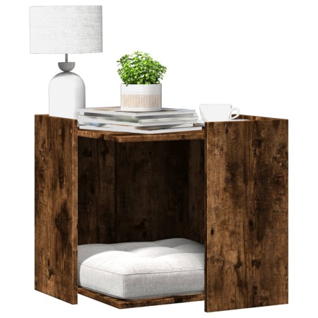 Mueble arenero para gatos madera roble ahumado 53x53x51 cm de , Mobiliario para gatos - Ref: Foro24-857755, Precio: 54,32 €, ...