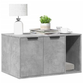 Cat litter box furniture in gray wood and concrete 80x50x45 cm by , Cat furniture - Ref: Foro24-857736, Price: 85,44 €, Disco...