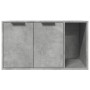 Cat litter box furniture in gray wood and concrete 80x50x45 cm by , Cat furniture - Ref: Foro24-857736, Price: 87,07 €, Disco...