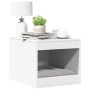 Cat litter box furniture made of white engineered wood, measuring 47x59x42 cm. by , Cat furniture - Ref: Foro24-857760, Price...