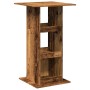 Tall bar table with aged wood storage 60x60x102 cm by , Kitchen and dining tables - Ref: Foro24-854335, Price: 67,80 €, Disco...