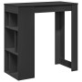 Mesa bar con estantes madera ingeniería negro 102x50x103,5 cm de , Mesas de cocina y de comedor - Ref: Foro24-854356, Precio:...