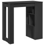 Mesa bar con estantes madera ingeniería negro 102x50x103,5 cm de , Mesas de cocina y de comedor - Ref: Foro24-854356, Precio:...