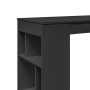 Mesa bar con estantes madera ingeniería negro 102x50x103,5 cm de , Mesas de cocina y de comedor - Ref: Foro24-854356, Precio:...