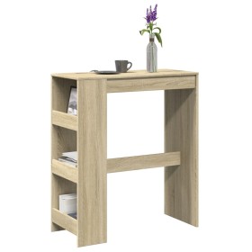 Hoher Bartisch mit Eichenholzregalen Sonoma 90x40x103,5 cm. von , Küchen- und Esstische - Ref: Foro24-854375, Preis: 76,58 €,...