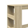 High bar table with Sonoma oak wood shelves 90x40x103.5 cm by , Kitchen and dining tables - Ref: Foro24-854375, Price: 76,58 ...