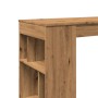 Tall table with oak wood shelves, artisan style, 102x50x103.5 cm by , Kitchen and dining tables - Ref: Foro24-854363, Price: ...