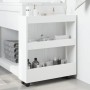 Narrow storage cart 3 levels engineered wood white by , Kitchen and dining carts - Ref: Foro24-855241, Price: 48,85 €, Discou...