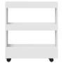 Narrow storage cart 3 levels engineered wood white by , Kitchen and dining carts - Ref: Foro24-855241, Price: 48,85 €, Discou...