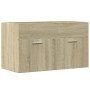 Armario para lavabo contrachapada color roble 80x38,5x46 cm de , Muebles de baño - Ref: Foro24-856209, Precio: 47,71 €, Descu...