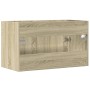 Armario para lavabo contrachapada color roble 80x38,5x46 cm de , Muebles de baño - Ref: Foro24-856209, Precio: 47,71 €, Descu...