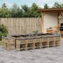 Garten-Essgruppe, 17-teilig, mit Kissen, aus synthetischem Rattan in Beige. von , Gartensets - Ref: Foro24-3211788, Preis: 1,...