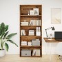 Wooden shelf aged wood engineering 80x30x189 cm by , Bookcases and shelves - Ref: Foro24-3314676, Price: 100,93 €, Discount: %