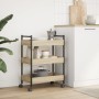 Engineered wood kitchen cart in Sonoma oak, 50x30x70 cm. by , Kitchen and dining carts - Ref: Foro24-858314, Price: 53,83 €, ...