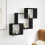 Armario de pared madera de ingeniería negro 78x18x71 cm de , Estantes y estanterías - Ref: Foro24-854806, Precio: 41,24 €, De...