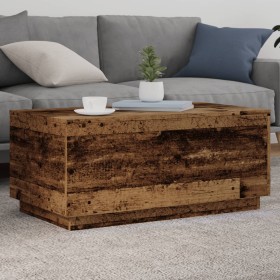 Mittelaltertisch mit LED-Lichtern aus gealtertem Holz, 90x50x40 cm. von , Couchtisch - Ref: Foro24-857722, Preis: 90,96 €, Ra...