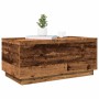 Mesa de centro con luces LED madera envejecida 90x50x40 cm de , Mesas de centro - Ref: Foro24-857722, Precio: 90,83 €, Descue...