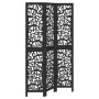 Three-panel solid Paulownia wood room divider screen in black. by , Room dividers - Ref: Foro24-358751, Price: 85,73 €, Disco...