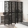 6-panel solid Paulownia wood room divider screen in black. by , Room dividers - Ref: Foro24-358764, Price: 186,75 €, Discount: %