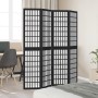 4-panel solid Paulownia wood room divider screen in black. by , Room dividers - Ref: Foro24-358770, Price: 107,57 €, Discount: %