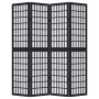 4-panel solid Paulownia wood room divider screen in black. by , Room dividers - Ref: Foro24-358770, Price: 107,57 €, Discount: %