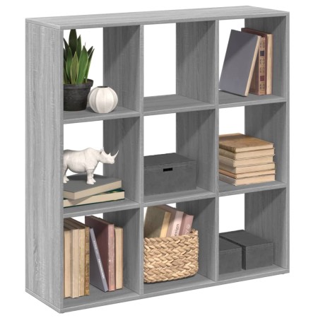 Wooden engineering gray Sonoma divider bookcase 102x29x103.5 cm by , Bookcases and shelves - Ref: Foro24-858044, Price: 91,51...