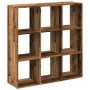 Aged engineering wood divider bookcase 102x29x103.5 cm by , Bookcases and shelves - Ref: Foro24-858046, Price: 88,94 €, Disco...