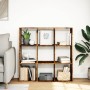 Aged engineering wood divider bookcase 102x29x103.5 cm by , Bookcases and shelves - Ref: Foro24-858046, Price: 88,94 €, Disco...