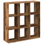 Aged engineering wood divider bookcase 102x29x103.5 cm by , Bookcases and shelves - Ref: Foro24-858046, Price: 88,94 €, Disco...