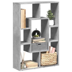 Engineered wood gray concrete shelf 63x20x90 cm by , Bookcases and shelves - Ref: Foro24-858141, Price: 52,34 €, Discount: %