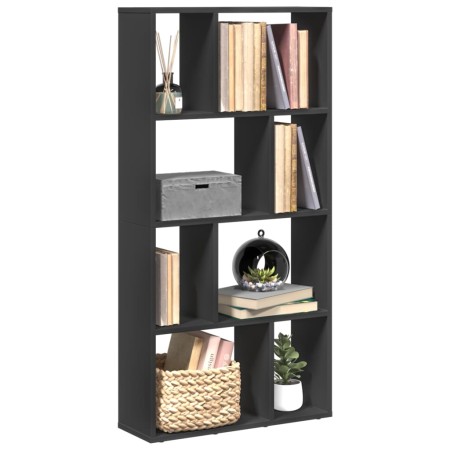 Estantería de madera de ingeniería negra 60x20x120 cm de , Librerías y estanterías - Ref: Foro24-858148, Precio: 62,93 €, Des...