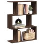 Librería divisora 3 niveles madera marrón roble 70x24x97 cm de , Librerías y estanterías - Ref: Foro24-858117, Precio: 51,44 ...