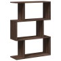 Divider bookcase 3 levels brown oak wood 70x24x97 cm by , Bookcases and shelves - Ref: Foro24-858117, Price: 51,39 €, Discoun...