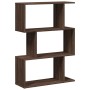 Librería divisora 3 niveles madera marrón roble 70x24x97 cm de , Librerías y estanterías - Ref: Foro24-858117, Precio: 51,44 ...