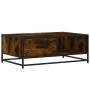 Mesa de centro madera ingeniería metal roble humo 90x57x35 cm de , Mesas de centro - Ref: Foro24-848756, Precio: 98,72 €, Des...