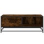 Mesa de centro madera ingeniería metal roble humo 90x57x35 cm de , Mesas de centro - Ref: Foro24-848756, Precio: 98,72 €, Des...