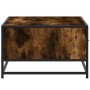 Mesa de centro madera ingeniería metal roble humo 90x57x35 cm de , Mesas de centro - Ref: Foro24-848756, Precio: 98,72 €, Des...