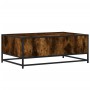 Mesa de centro madera ingeniería metal roble humo 90x57x35 cm de , Mesas de centro - Ref: Foro24-848756, Precio: 98,72 €, Des...