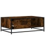 Engineered wood and smoked oak metal coffee table, 90x57x35 cm by , Coffee table - Ref: Foro24-848756, Price: 98,59 €, Discou...