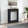 Borde de chimenea madera de ingeniería negro 75x20x87,5 cm de , Accesorios para hornos de leña y chimeneas - Ref: Foro24-8545...